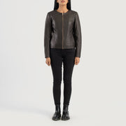 Elixir Collarless Giacca in Pelle da Donna – Vista prodotto alternativa 3