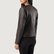 Elixir Collarless Giacca in Pelle da Donna – Vista prodotto alternativa 5