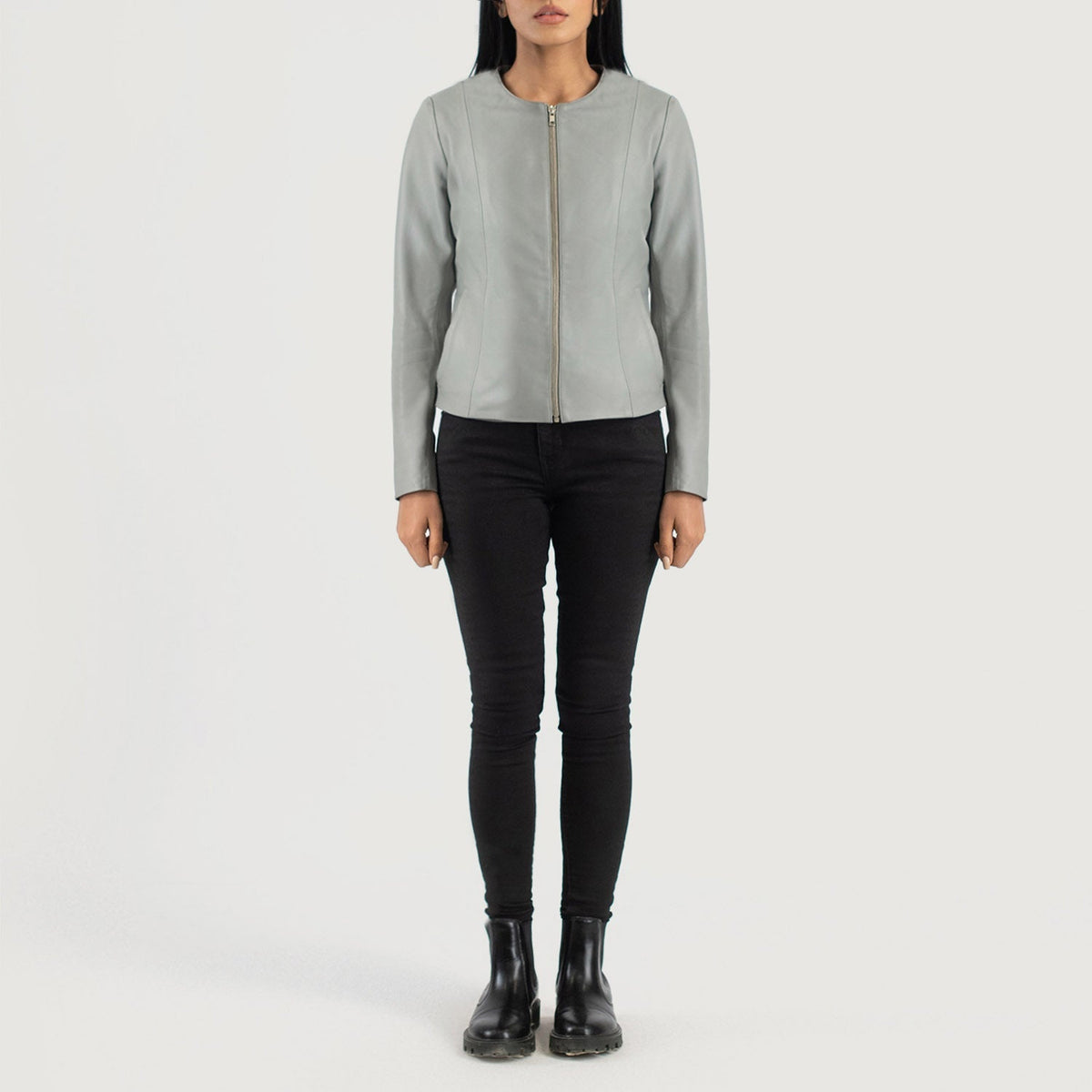 Elixir Collarless Giacca in Pelle da Donna – Vista prodotto alternativa 4