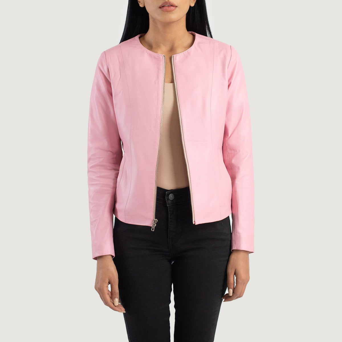 Elixir Collarless Giacca in Pelle da Donna – Vista prodotto alternativa 1