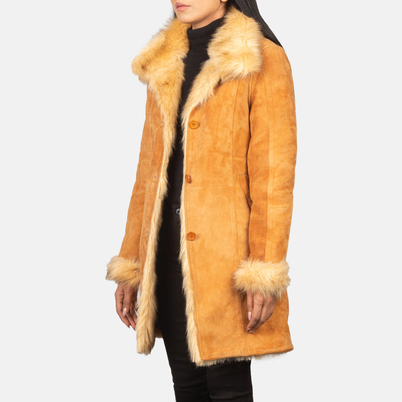 Erica Shearling Cappotto in Pelle da Donna