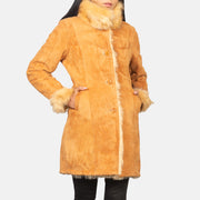 
Dettaglio ravvicinato of Notch & Button Hardware on Erica Beige Leather Coat