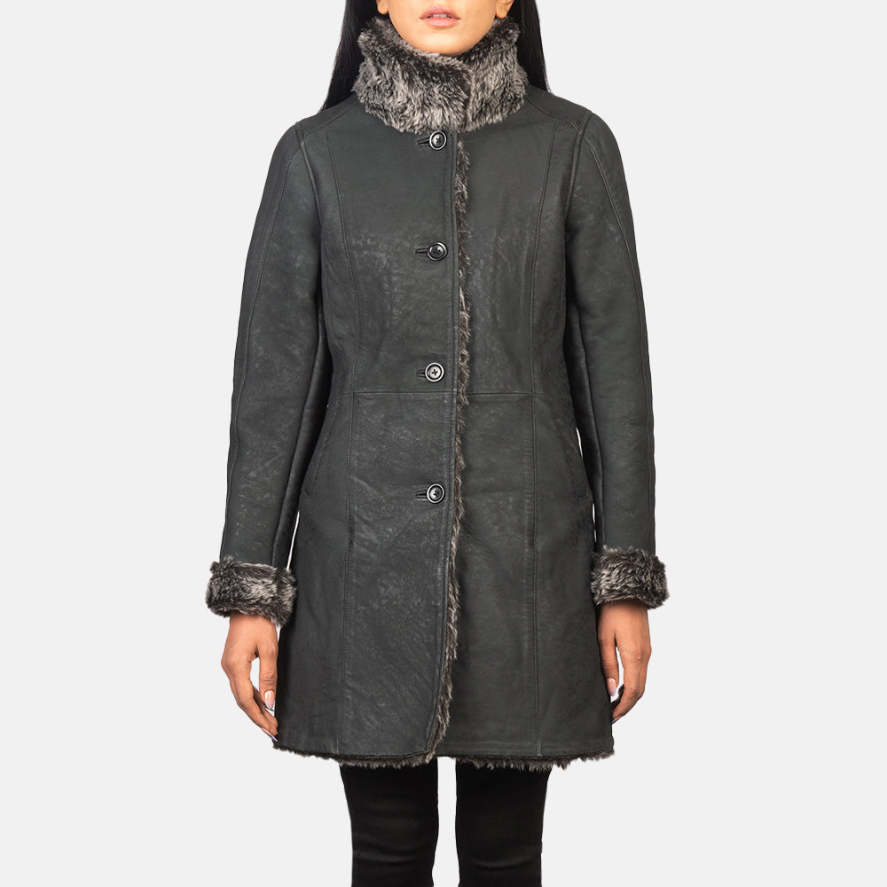 
Erica Shearling Cappotto in Pelle da Donna – alternate product view 3