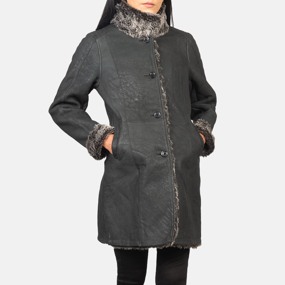 
Erica Shearling Cappotto in Pelle da Donna – alternate product view 6
