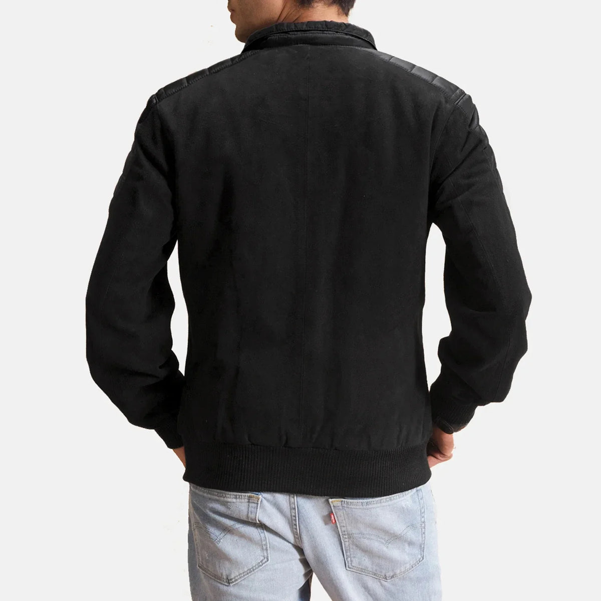 Authentic Goatskin Suede with Suede Finish Grain Texture & Heavy-Duty Seam Stitching Detail