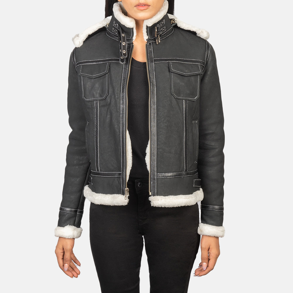 Fiona Hooded Giacca in Shearling da Donna – Vista prodotto alternativa 1