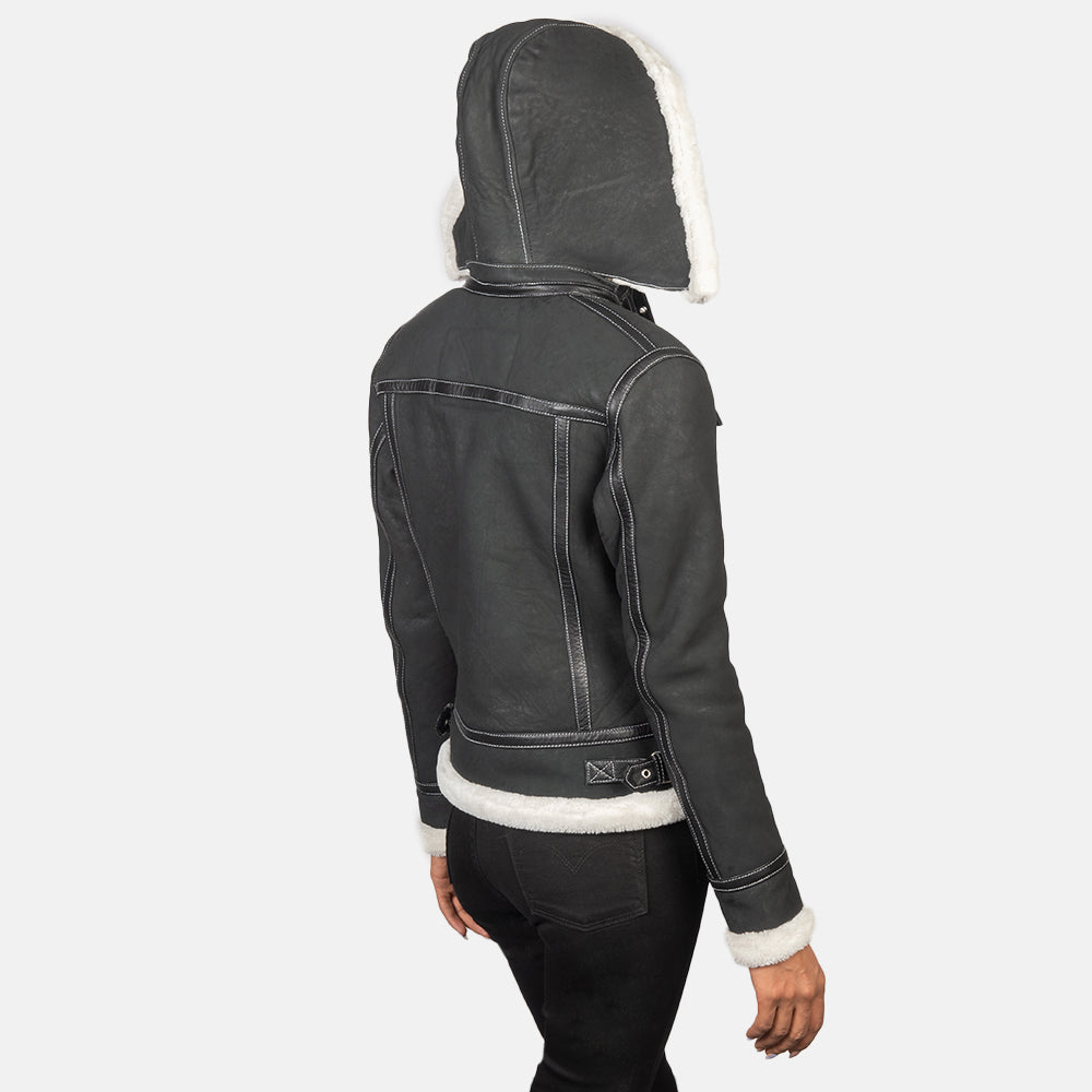 Fiona Hooded Giacca in Shearling da Donna – Vista prodotto alternativa 5