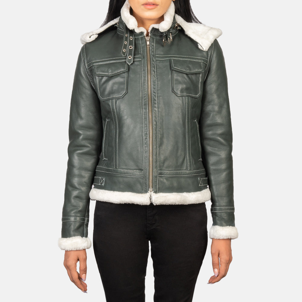 Fiona Hooded Giacca in Shearling da Donna – Vista prodotto alternativa 1