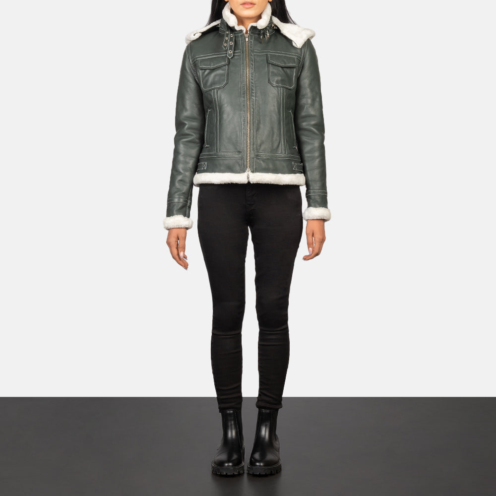 Fiona Hooded Giacca in Shearling da Donna – Vista prodotto alternativa 2