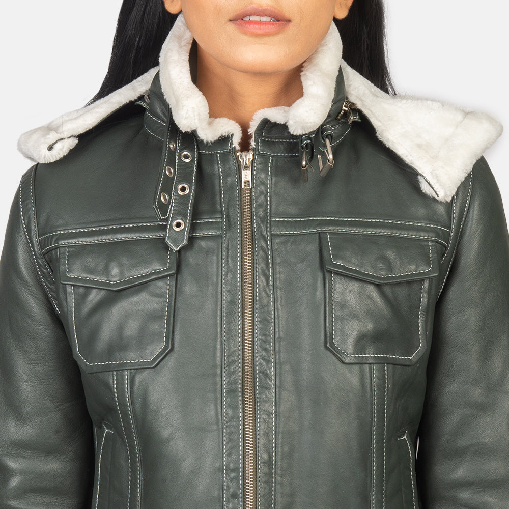 Fiona Hooded Giacca in Shearling da Donna – Vista prodotto alternativa 6