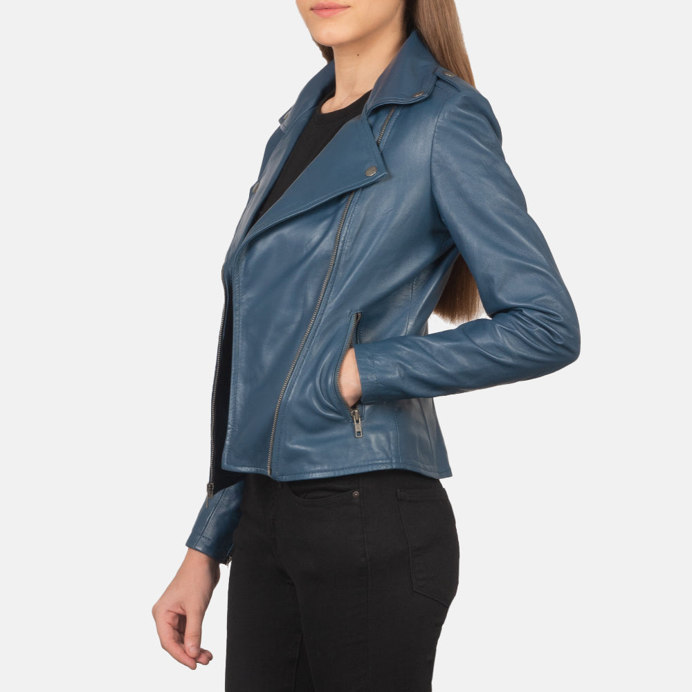 Flashback Giacca Biker in Pelle da Donna – Vista prodotto alternativa 4