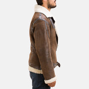 
Forest Double Face Giacca in Shearling da Uomo - Vista laterale che mostra il taglio ergonomico delle maniche