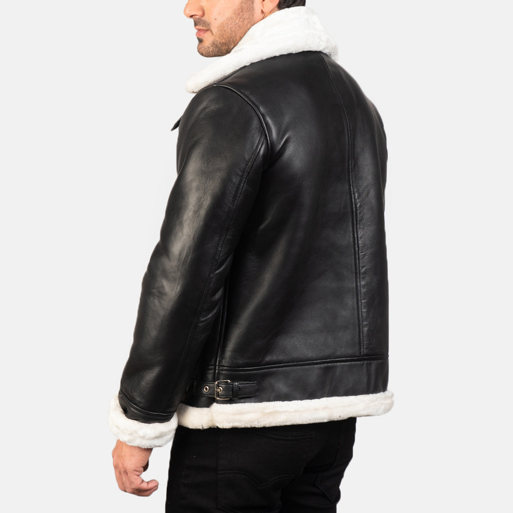 
Francis B-3 Nero Bomber in Pelle da Uomo – alternate product view 5