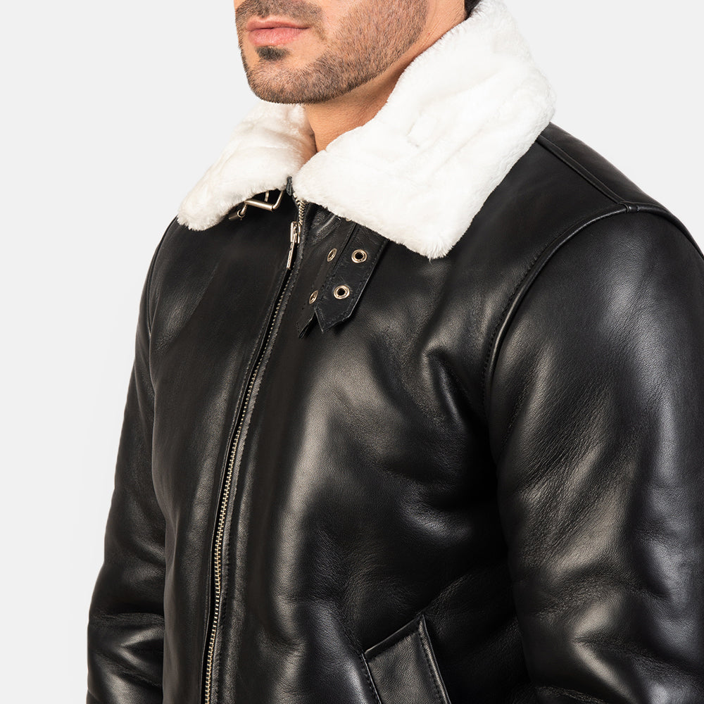 
Francis B-3 Nero Bomber in Pelle da Uomo – alternate product view 6