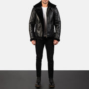 
Francis B-3 Nero Bomber in Pelle da Uomo – alternate product view 3