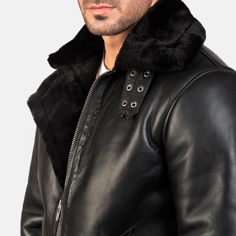 
Francis B-3 Nero Bomber in Pelle da Uomo – alternate product view 6