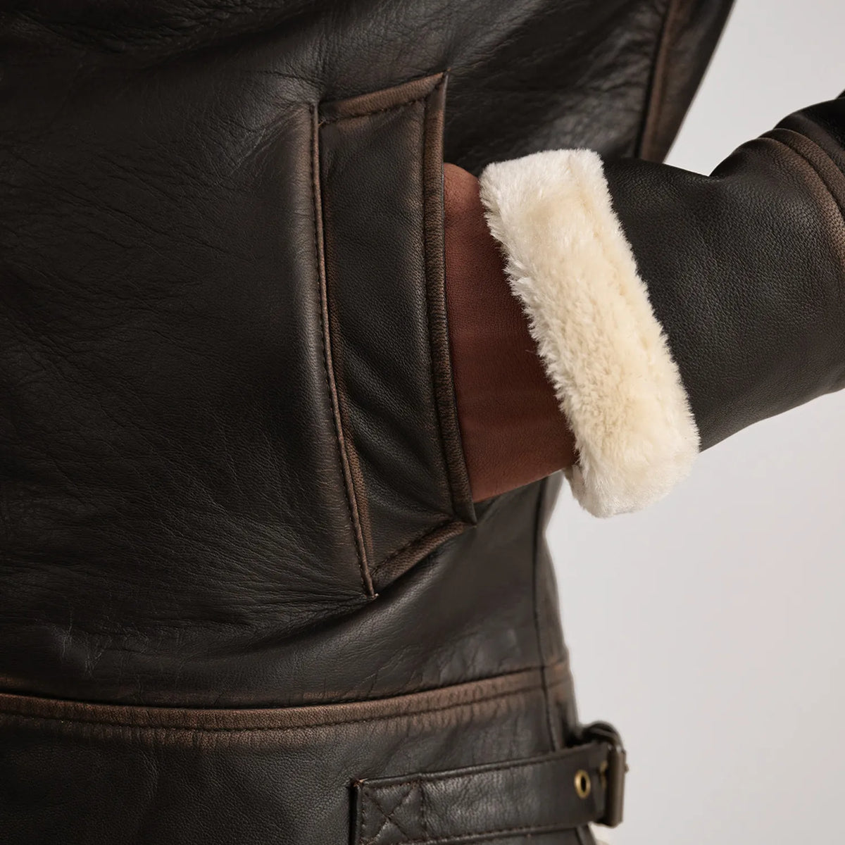 
Francis B-3 Nero Bomber in Pelle da Uomo – alternate product view 6