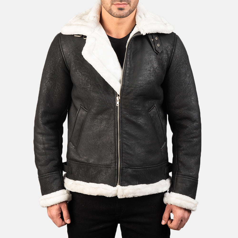 
Francis B-3 Nero Bomber in Pelle da Uomo – alternate product view 1