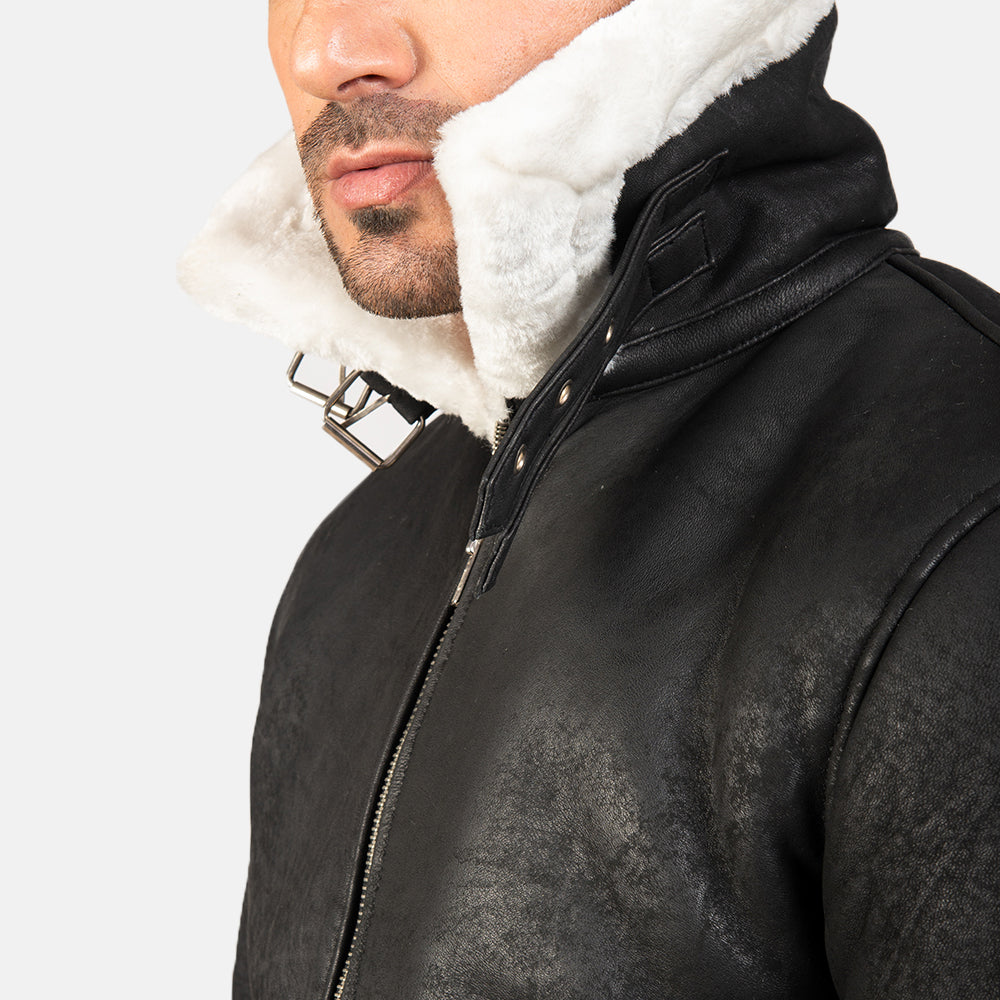
Francis B-3 Nero Bomber in Pelle da Uomo – alternate product view 6