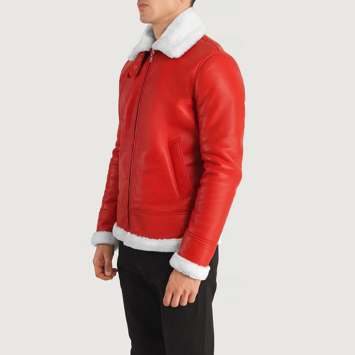 
Francis B-3 Nero Bomber in Pelle da Uomo – alternate product view 2