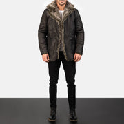 Furlong Cappotto in Pelle Beige Cappotto in Pelle da Uomo – Vista prodotto alternativa 3