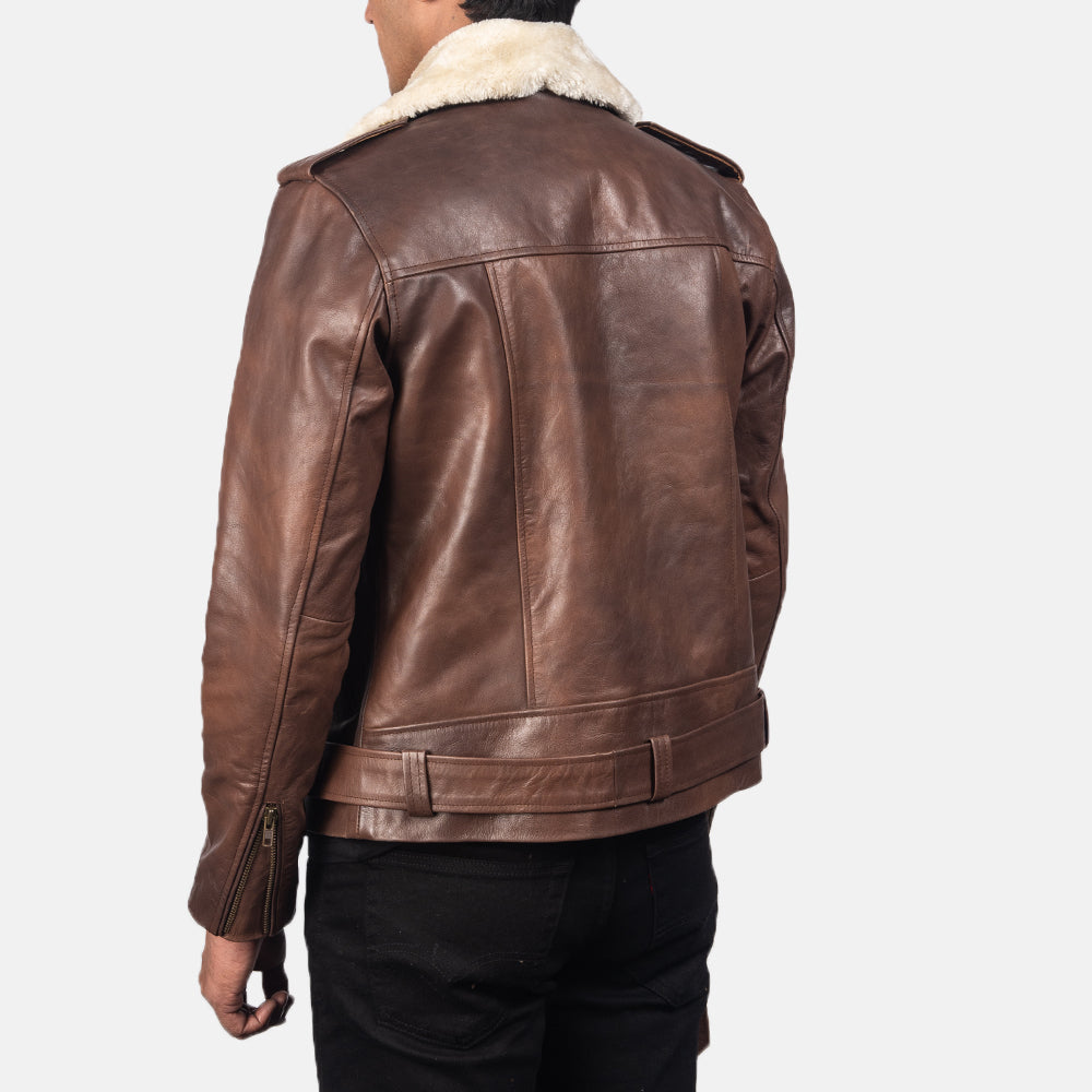 Furton Giacca Biker in Pelle da Uomo – Vista prodotto alternativa 5