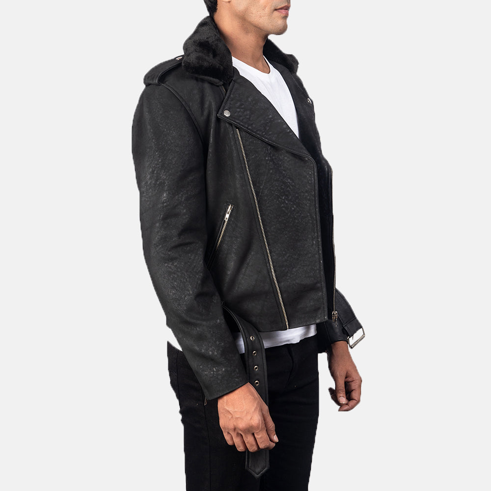 Furton Giacca Biker in Pelle da Uomo – Vista prodotto alternativa 2