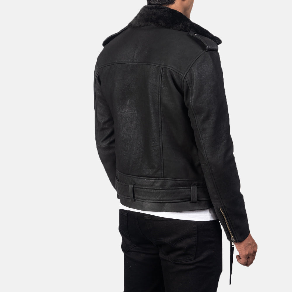 Furton Giacca Biker in Pelle da Uomo – Vista prodotto alternativa 6
