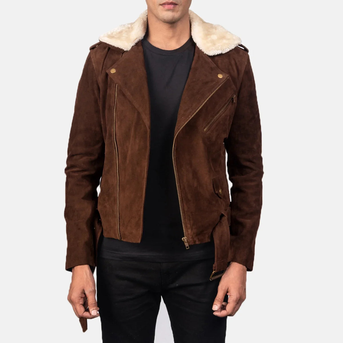 Furton Giacca Biker in Pelle da Uomo – Vista prodotto alternativa 1