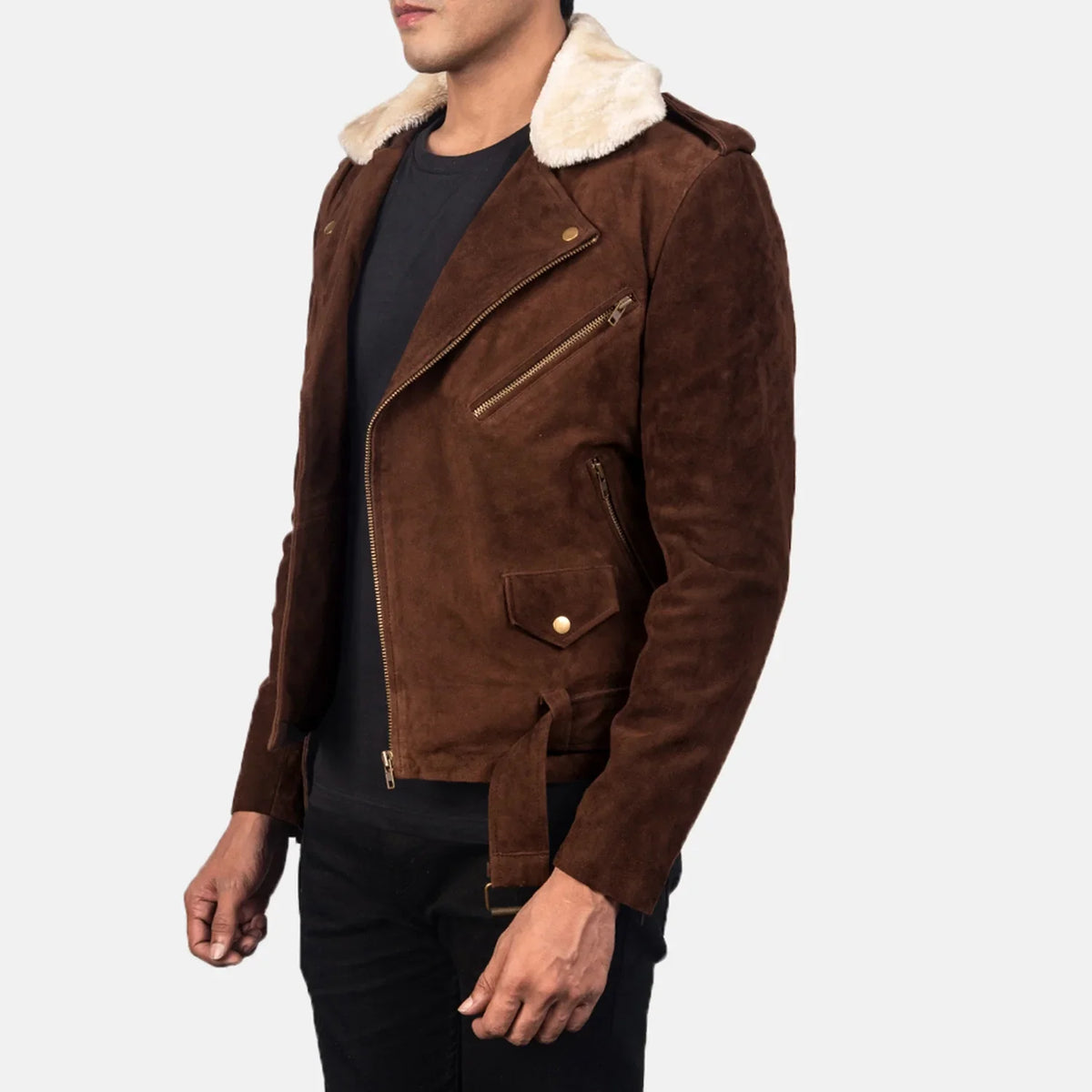 Furton Giacca Biker in Pelle da Uomo – Vista prodotto alternativa 2