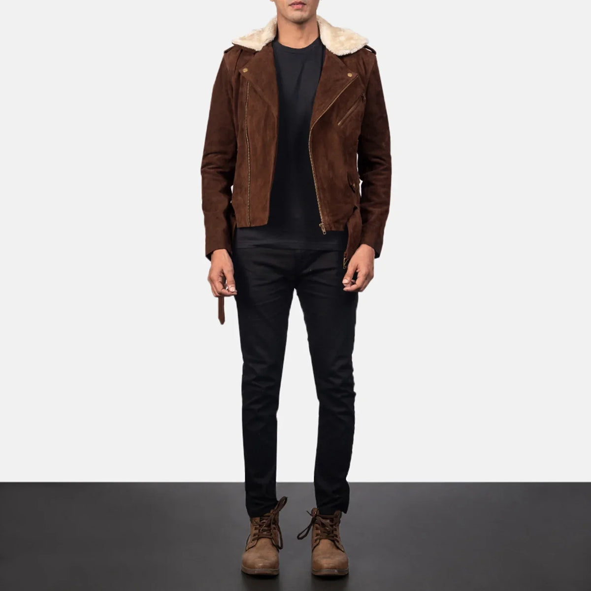 Furton Giacca Biker in Pelle da Uomo – Vista prodotto alternativa 3
