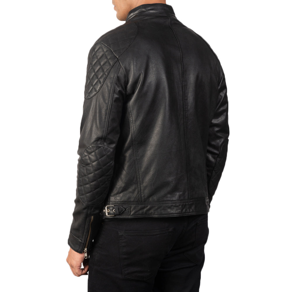 Authentic Goatskin Leather with Semi-aniline Finish Grain Texture & Heavy-Duty Seam Stitching Detail