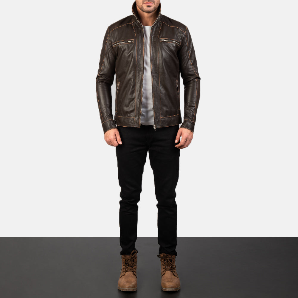 
Hudson Giacca Biker in Pelle da Uomo – alternate product view 3