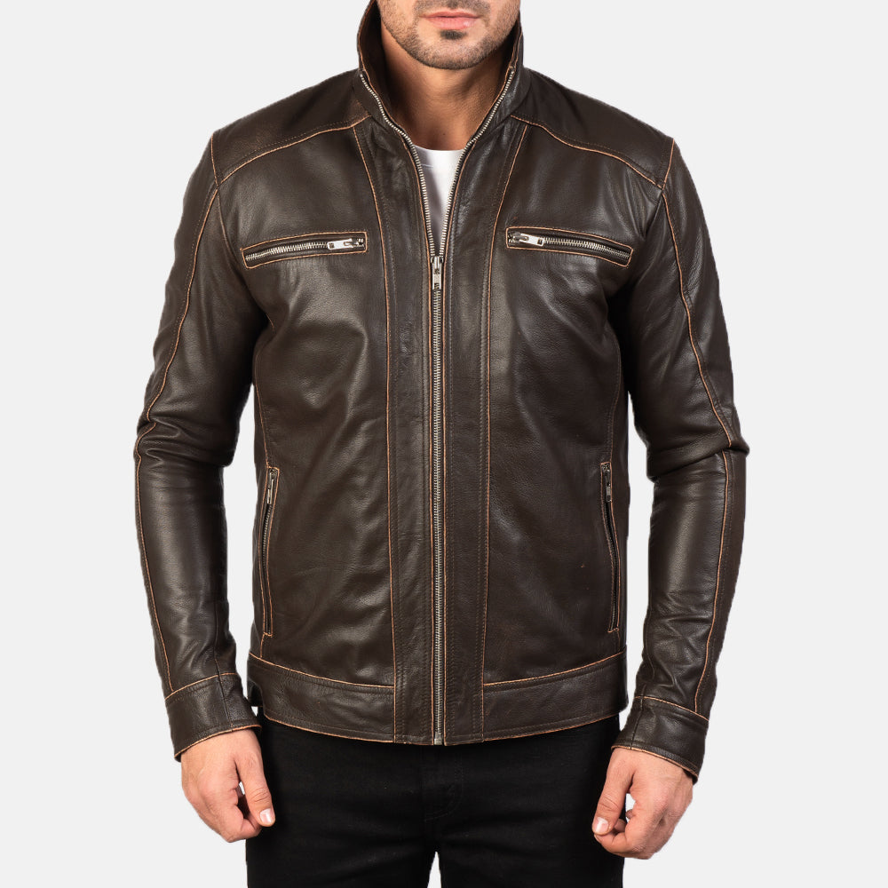 
Hudson Giacca Biker in Pelle da Uomo – alternate product view 4