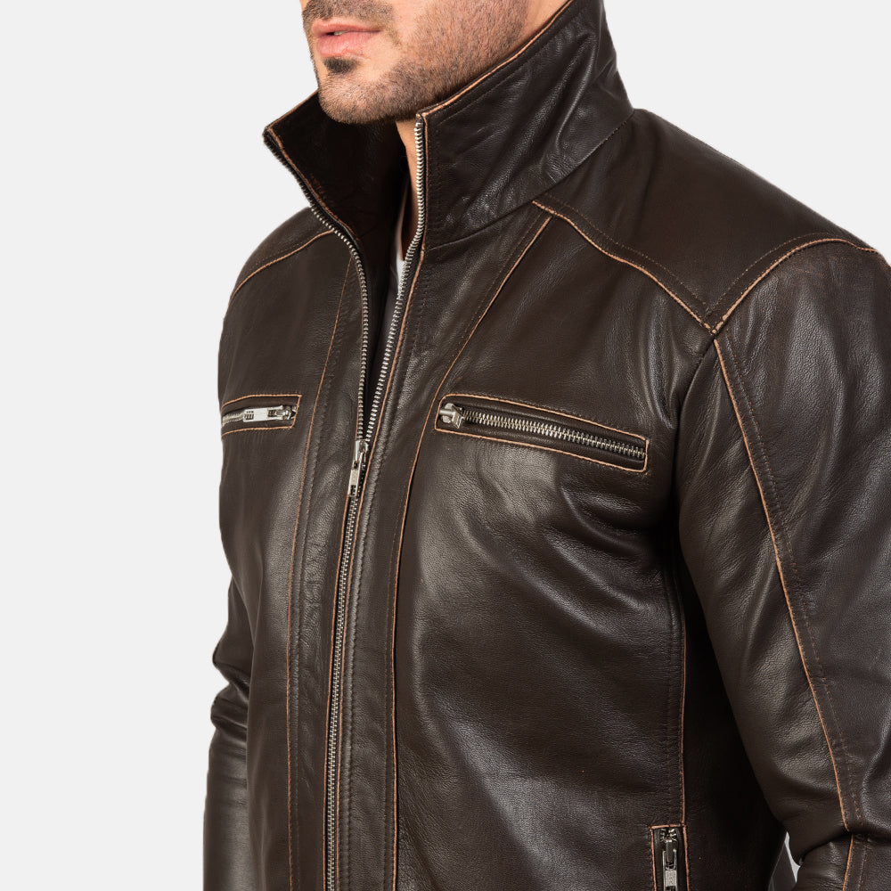 
Hudson Giacca Biker in Pelle da Uomo – alternate product view 6