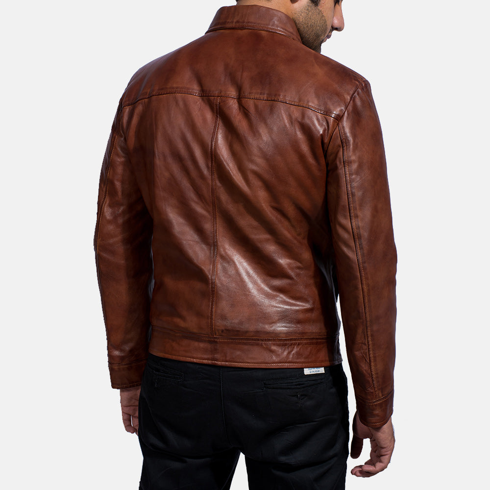 Inferno Leather Brown Jacket – Vista prodotto alternativa 5