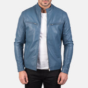 Ionic Giacca Biker in Pelle da Uomo – Vista prodotto alternativa 1