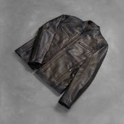 Ionic Giacca Biker in Pelle da Uomo – Vista prodotto alternativa 8
