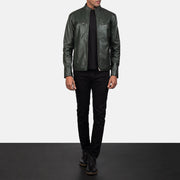 Ionic Giacca Biker in Pelle da Uomo – Vista prodotto alternativa 4