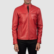 Ionic Giacca Biker in Pelle da Uomo – Vista prodotto alternativa 3