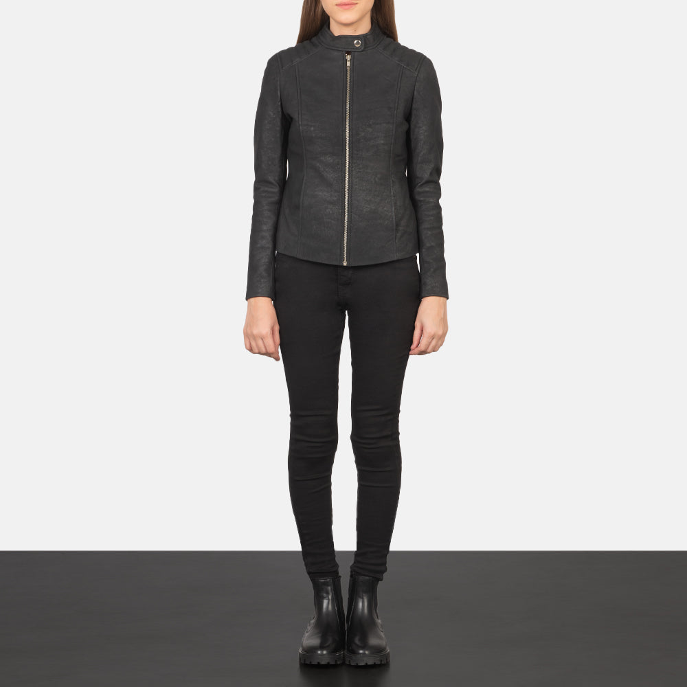 
Kelsee Giacca Biker in Pelle da Donna – alternate product view 3