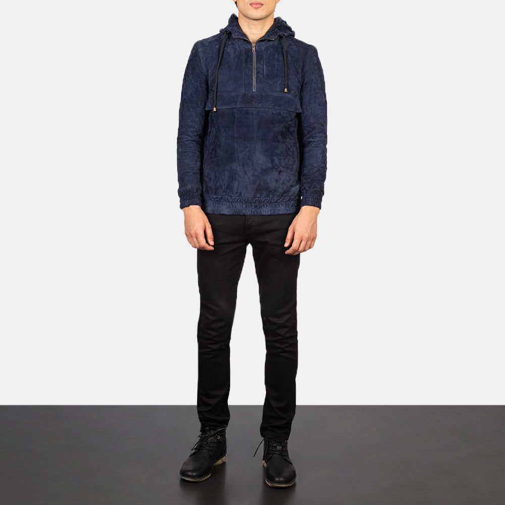 Kenton Hooded Giacca in Pelle da Uomo – Vista prodotto alternativa 3