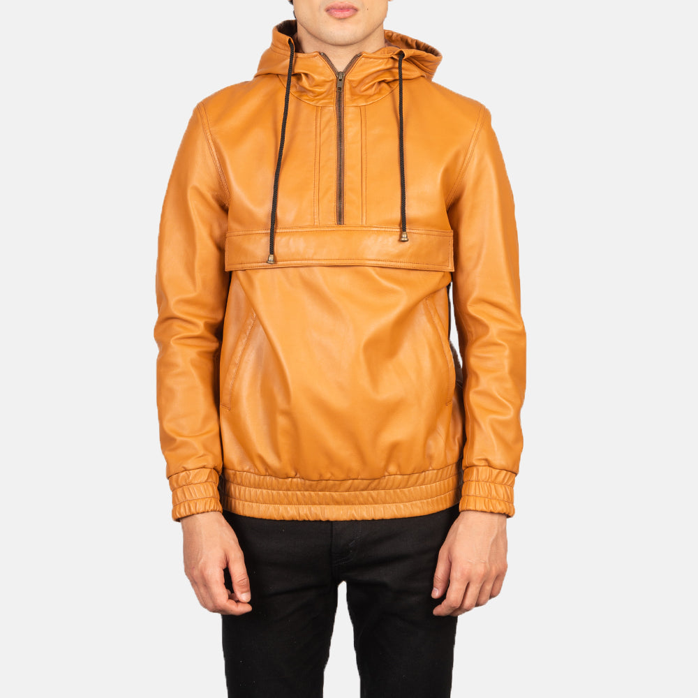 Kenton Hooded Giacca in Pelle da Uomo – Vista prodotto alternativa 1