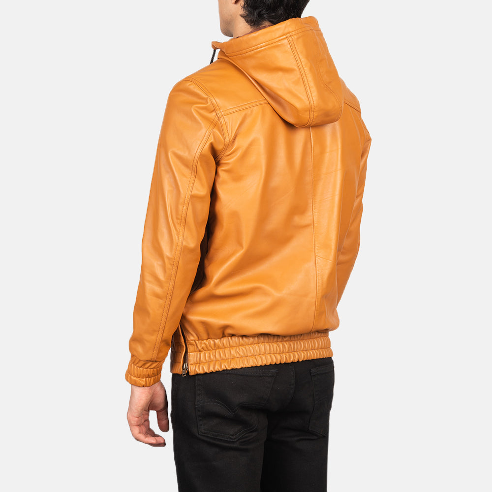 Kenton Hooded Giacca in Pelle da Uomo – Vista prodotto alternativa 5