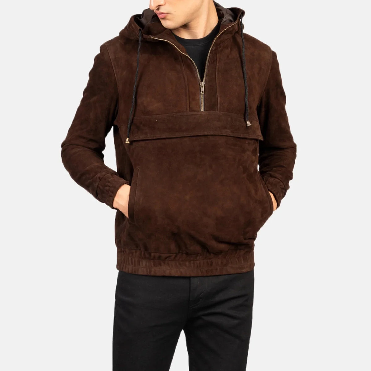 Kenton Hooded Giacca in Pelle da Uomo – Vista prodotto alternativa 1