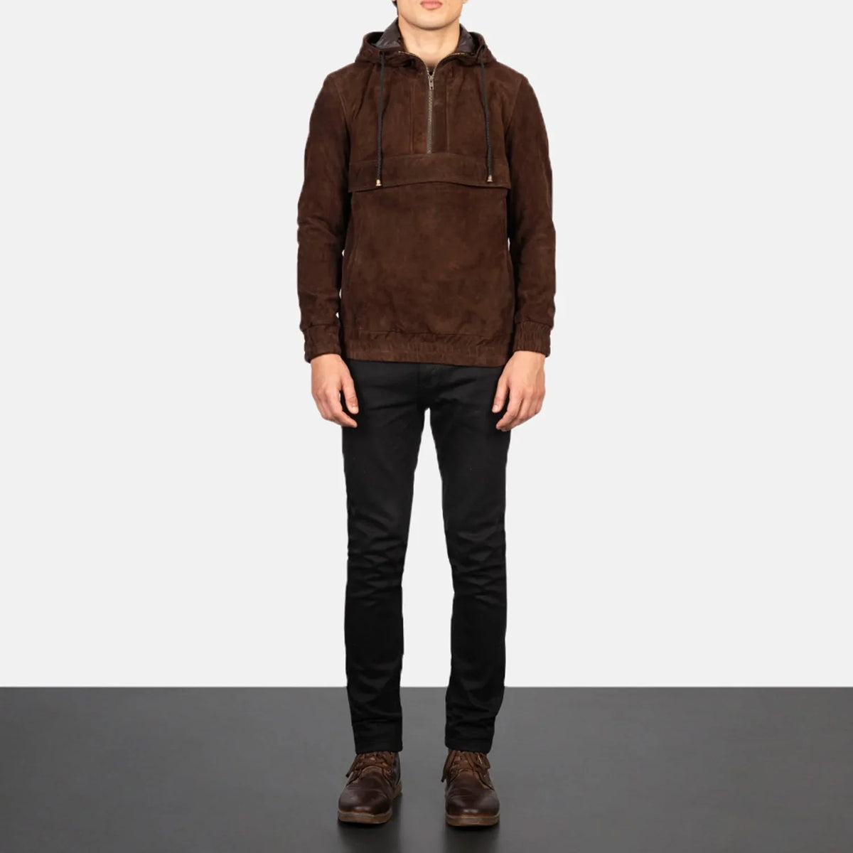 Kenton Hooded Giacca in Pelle da Uomo – Vista prodotto alternativa 3