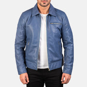 
Lavendard Brown Leather Biker Jacket in Brown Cowhide Leather - Vista frontale e silhouette sartoriale | Acquista online
