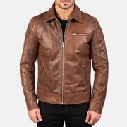 
Lavendard Giacca Biker in Pelle da Uomo – alternate product view 3