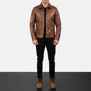 
Lavendard Giacca Biker in Pelle da Uomo – alternate product view 4