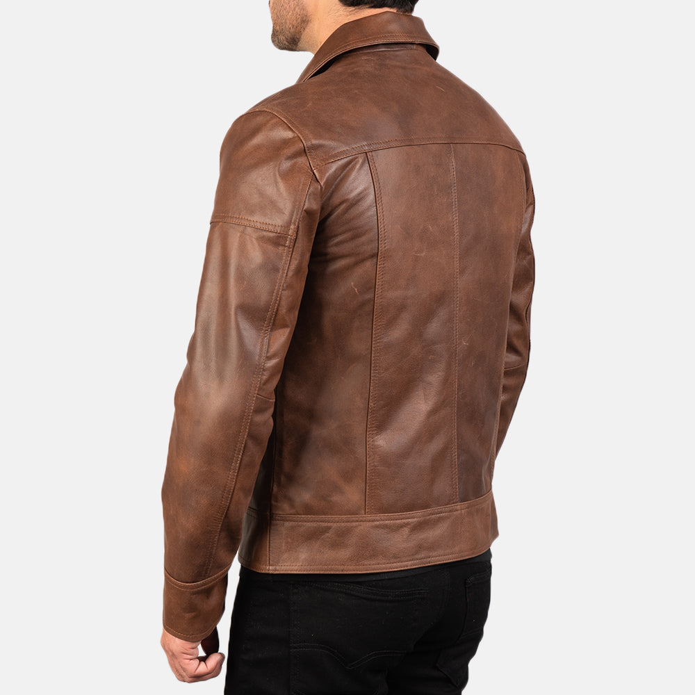 
Lavendard Giacca Biker in Pelle da Uomo – alternate product view 6
